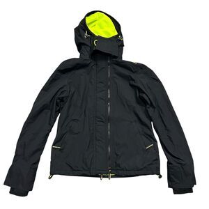Superdry Original Windcheater Japan Size Small Black and Neon Green Coat